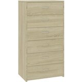Maison Chic Komoda - Predalnik s 6 predali sonoma hrast 50x34x96 cm iverna plošča, (21718834) Cene