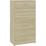 Maison Chic Komoda sa 6 ladica boja hrasta sonome 50 x 34 x 96 cm drvena Cijene