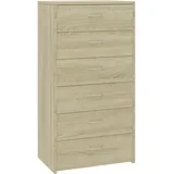Komoda sa 6 ladica boja hrasta sonome 50 x 34 x 96 cm drvena