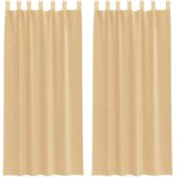 Voile zavjese s petljama 2 kom pijesak 140x225 cm | Shoptok.si