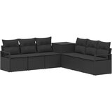  Set sofe 7 kom. Crna 120 x 62 x 69 cm Poli Rattan i čelik | shoptok.hr