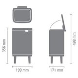 Brabantia Bo koš za smeti Hi, 4L - Matt Black | Shoptok.si