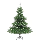 In umjetno božićno drvce kavkaska jela led i kuglice zeleno 180 cm