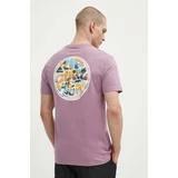 Rip Curl Bombažna kratka majica moški, vijolična barva