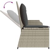  Vrtna klupa s jastukom Svjetlosiva Poli ratan | shoptok.hr