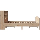 vidaXL Krevet s regalom za knjige bez madraca 120x200 cm od borovine | shoptok.hr
