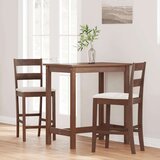 vidaXL Bar stoli z blazinami 2 kosa Brown Solid Wood Rubber | Shoptok.si