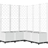  Vrtna sadilica s rešetkom bijela 120 x 120 x 136 cm PP | shoptok.hr