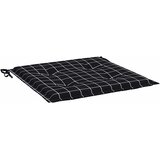  Jastuci za vrtne stolice 2 kom crni karirani 40x40x4 cm tkanina | shoptok.hr