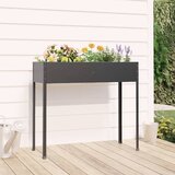 Maison Chic Visoka greda - Greda - Cvetlični Lonec antracit 100,5x40,5x90 cm pocinkano jeklo, (21789698) | Shoptok.si