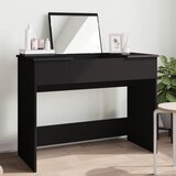 vidaXL Toaletna mizica z ogledalom črna 100x45x76 cm | Shoptok.si