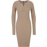 Pieces Tall Pletena obleka 'SAFILA' temno siva | Shoptok.si