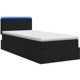  LED krevet za pohranu s madracem Crna 90 x 190 cm Tkanina | shoptok.hr