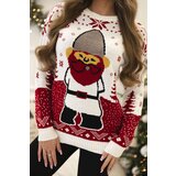 Kesi Christmas sweater with Santa Claus ecru | Eponuda.ba
