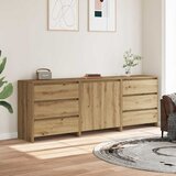  3-dijelni komoda boja hrast artisan konstruirano drvo | shoptok.hr