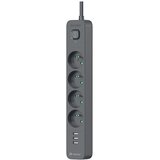 Tracer Produzni kabl 1.5m 4 uticnice sa 3 USB porta sa prenaponskom zastitom i prekidacem grafit TRALIS47026 | Eponuda.com