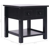  Bočni stolić crni 40 x 40 x 40 cm od drva paulovnije | shoptok.hr