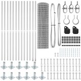  Vanjski Euro Ograda s Betonskom Podlogom 25 x 1,2 m Srebrna | shoptok.hr