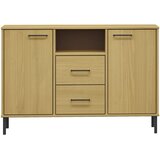  Komoda s metalnim nogama smeđa 113x40x77 cm masivno drvo OSLO | Eponuda.ba