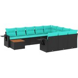  11-dijelni vrtni set s jastucima crni poliratan | shoptok.hr