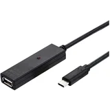 USB 2.0 podaljšek\, aktiven\, z repetitorjem\, AC\, črn\, 20 m KVM podaljšek 20.00 m črna, (20426569)