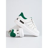 SHELOVET White Thick-Soaked Sports Sneakers Cene