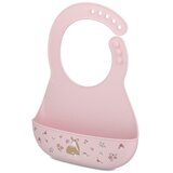 Mepal Svetlo rožnat silikonski slinček Fairy Garden – Cene