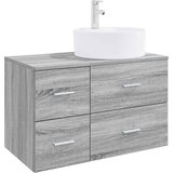  Set namještaja za kupaonicu 2 kom. Siva Sonoma 49,5 x 44,5 x 76 cm | shoptok.hr