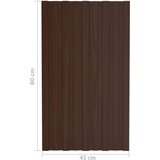 Krovni panel 36 pcs Smeđa 80 x 45 cm Pocinčani čelik - Smeđa 80 x 45 cm 36 | shoptok.hr