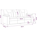 SOFA Vinska crvena 191 x 85 x 93 cm Umjetna koža - boja crnog vina 160 cm | shoptok.hr
