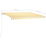 Tenda na ručno uvlačenje s LED svjetlima 400x300 cm žuto-bijela | Eponuda.com