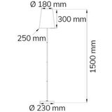 Wofi 3329.01.06.6000 - Stojeća lampa FYNN 1xE27/60W/230V bela | Eponuda.com