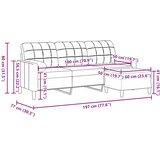  Trosjed s tabureom žuti 180 cm baršunasti | shoptok.hr