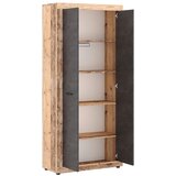 Modern Living Garderobna Omara Luna, Grafit, Stari Hrast | Shoptok.si