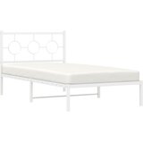  Metalni okvir za krevet s uzglavljem bijeli 100x200 cm | Eponuda.com