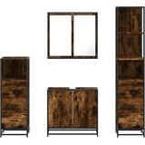  4-dijelni set kupaonskog namještaja boja hrasta drveni | shoptok.hr