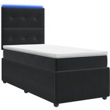  LED okvir za krevet s madracem Crna 90 x 190 cm Baršun | shoptok.hr