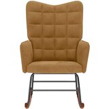  Stolica za ljuljanje smeđa baršunasta | shoptok.hr