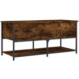  The Living Store Klop za shranjevanje dimljen hrast 100x42,5x47 cm inž. les - Klop Za Shranjevanje, (21448238) | Shoptok.si