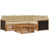  Set vanjskih sofa 5 pcs Prirodna i bež 79 x 79 x 37 cm | shoptok.hr