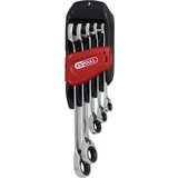 Ks Tools Komplet viličasto-obročastih ključev z ragljo GEARplus® RINGSTOP, zamaknjena oblika, Flank Traction, 5 kosov Cene