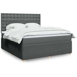 vidaXL Okvir kreveta s oprugama i madrac svjetlosivi 180x200cm tkanina | shoptok.hr