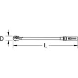 Ks Tools Industrijski momentni ključ, preklopna izvedba, 3/4'', 150 - 800 Nm | Shoptok.si
