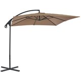 vidaXL Previsni senčnik z jeklenim drogom 250x250 cm taupe Cene