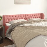  Uzglavlje s ušima ružičasto 203x23x78/88 cm baršunasto | shoptok.hr