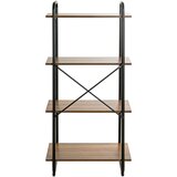 CARRYHOME regal 60/128/36 cm črna, barve hrasta | Shoptok.si