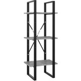Maison Chic Knjižna omara - Knjižni regal 3-nadstropna betonsko siva 40x30x105 cm, (21725238) Cene