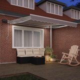  Skrovita tenda Svijetlo siva 350 x 250 cm Tkanina i čelik | shoptok.hr