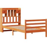 vidaXL Krevet s regalom za knjige bez madraca 100 x 200 cm od borovine | shoptok.hr