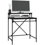  Radni stol crni 80 x 50 x 90 cm konstruirano drvo i željezo | shoptok.hr